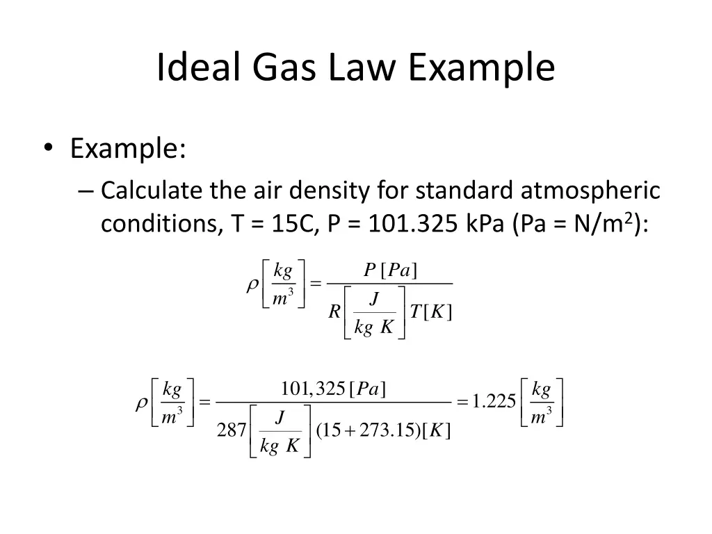 ideal gas law example