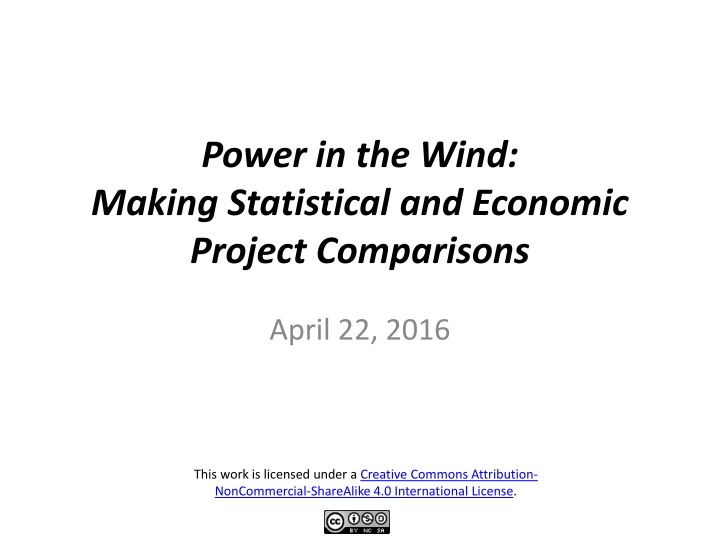 power in the wind making statistical and economic