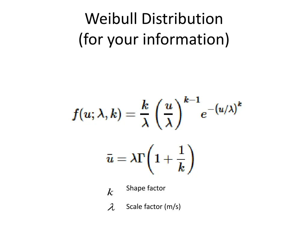 weibull distribution for your information