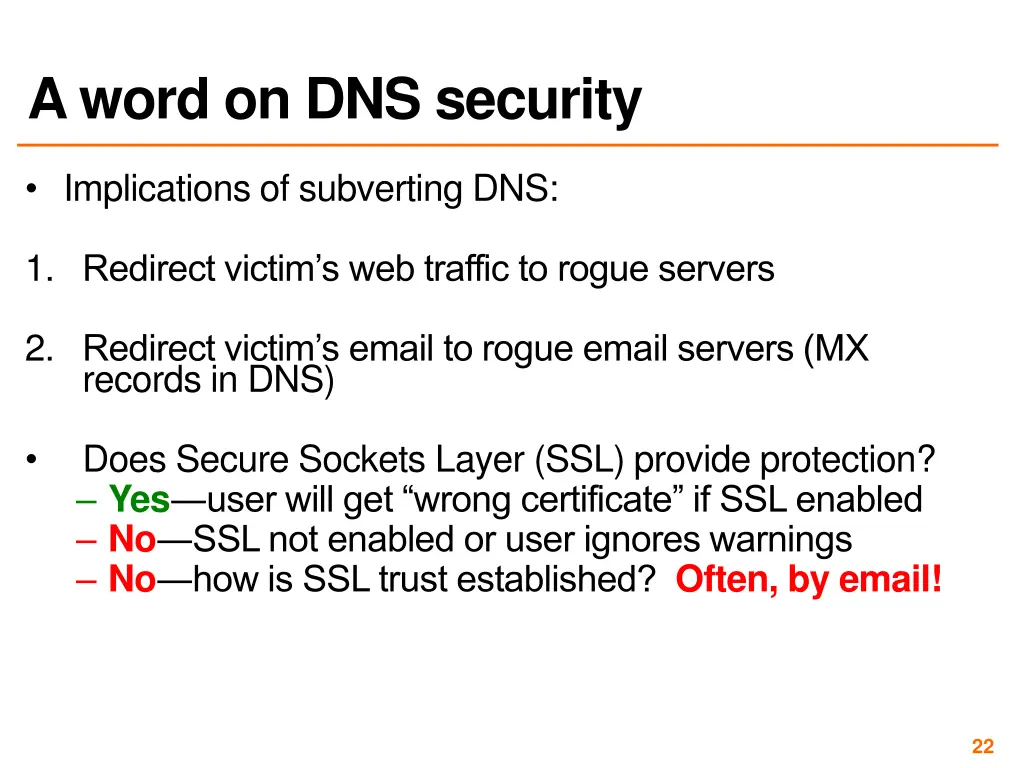 a word on dns security