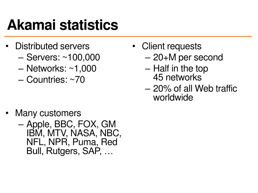 akamai statistics