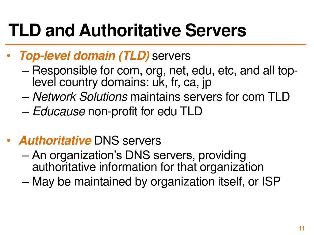 tld and authoritative servers