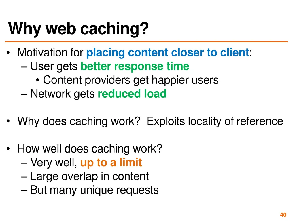 why web caching