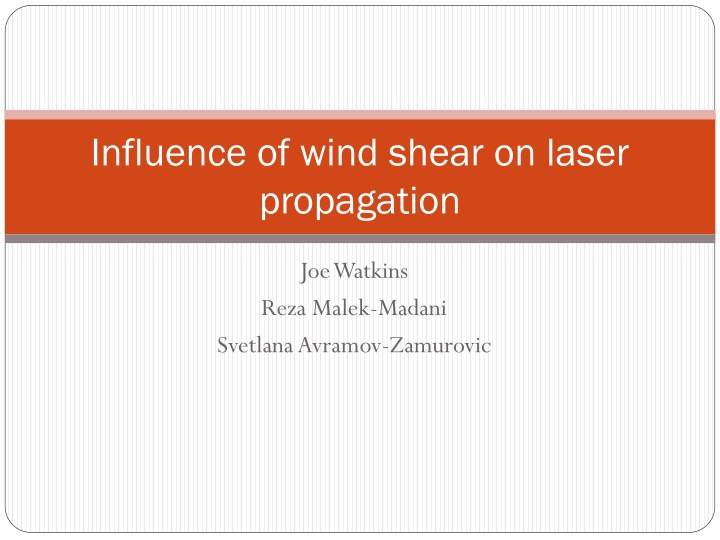 influence of wind shear on laser propagation