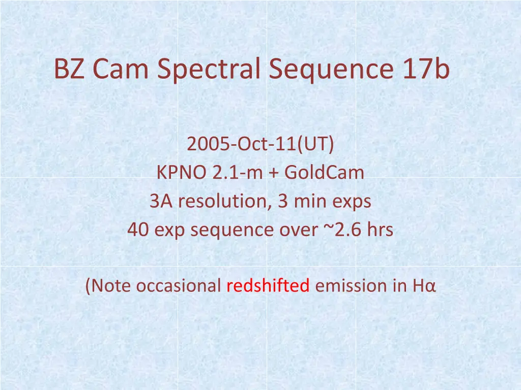 bz cam spectral sequence 17b