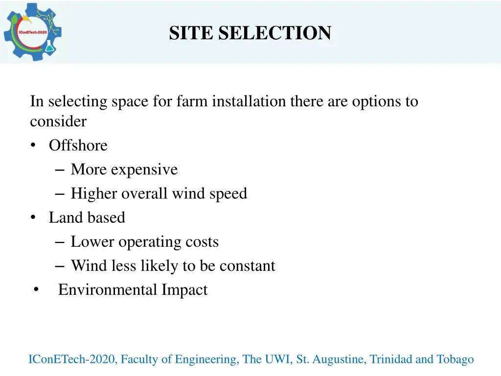 site selection