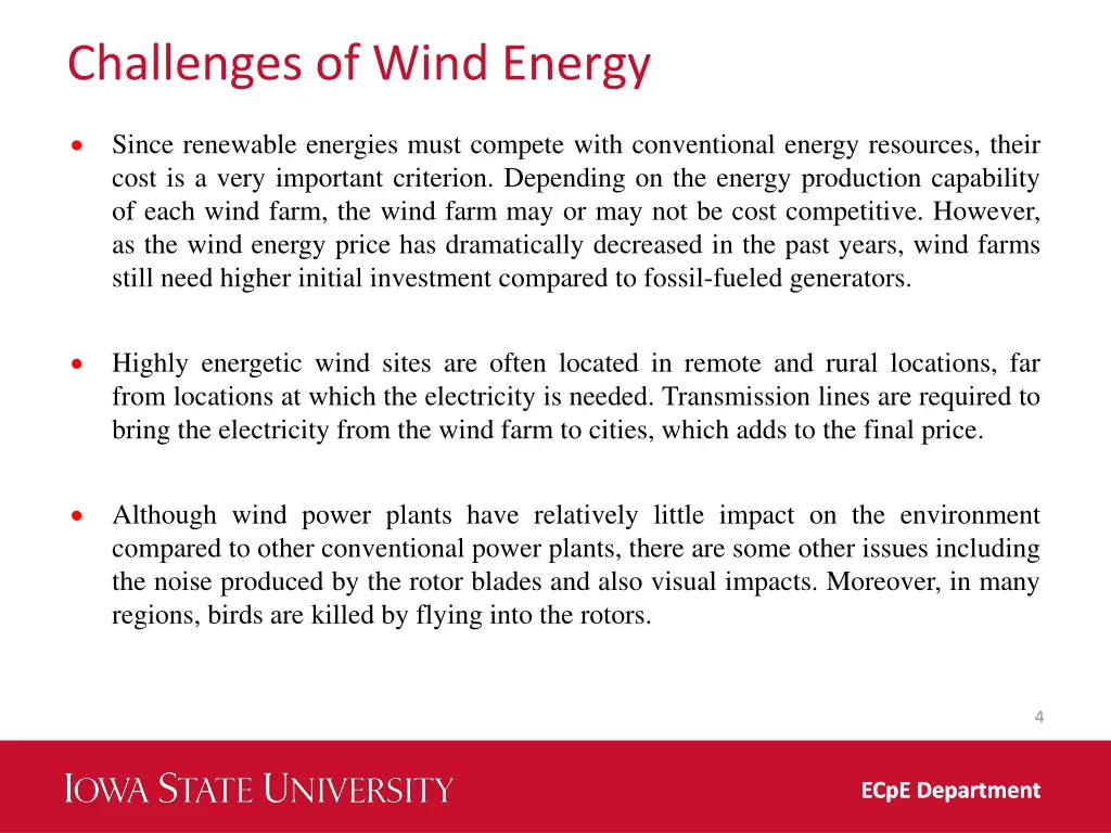 challenges of wind energy