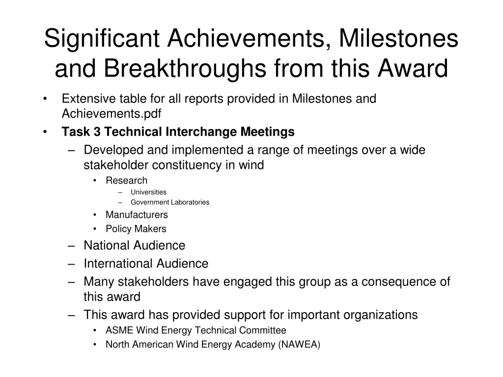 significant achievements milestones 2