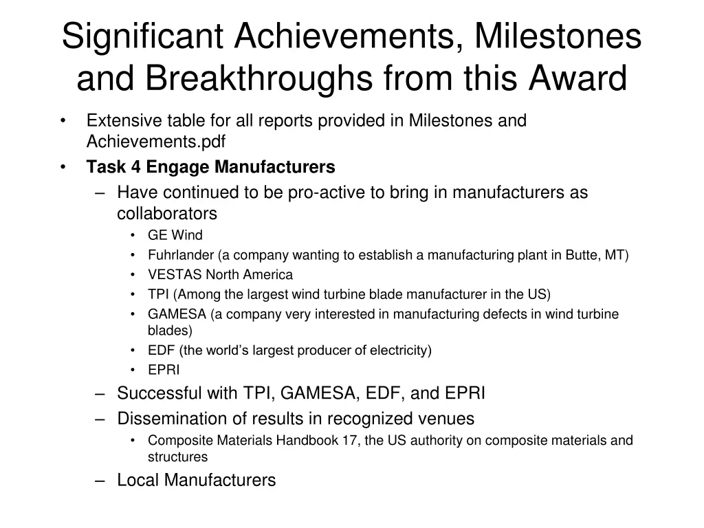 significant achievements milestones 3