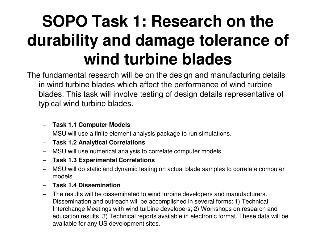 sopo task 1 research on the durability and damage