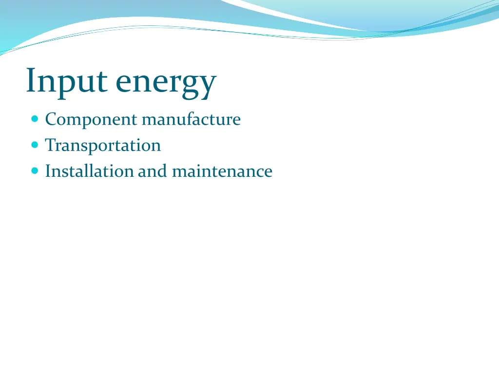 input energy