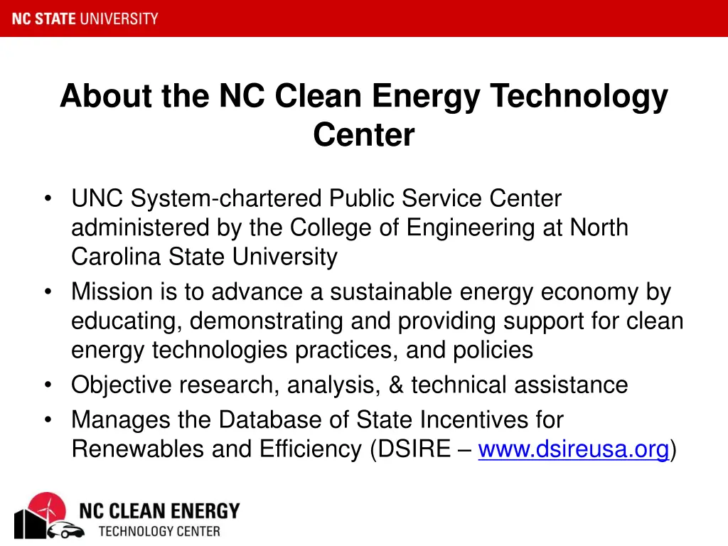 about the nc clean energy technology center