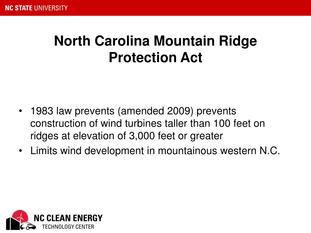 north carolina mountain ridge protection act