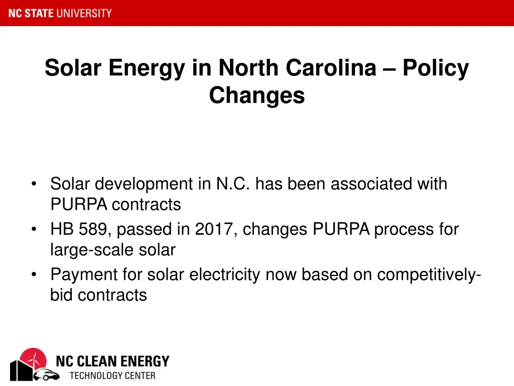 solar energy in north carolina policy changes