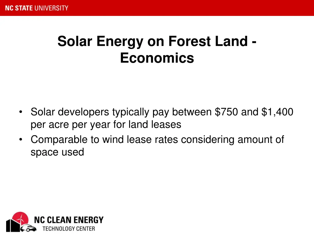 solar energy on forest land economics