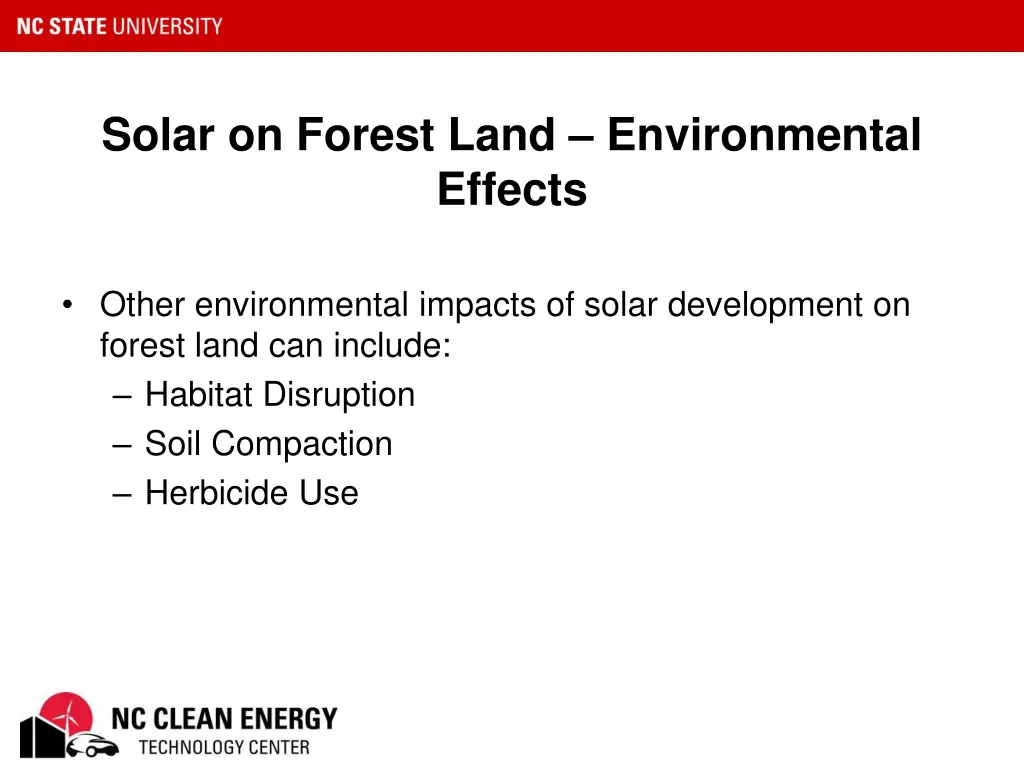 solar on forest land environmental effects 1