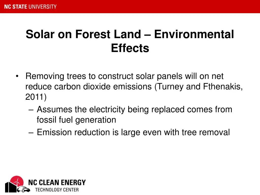 solar on forest land environmental effects