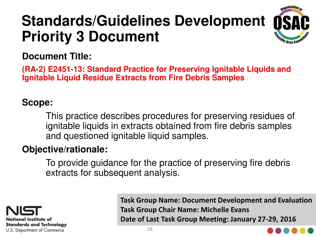 standards guidelines development priority 4