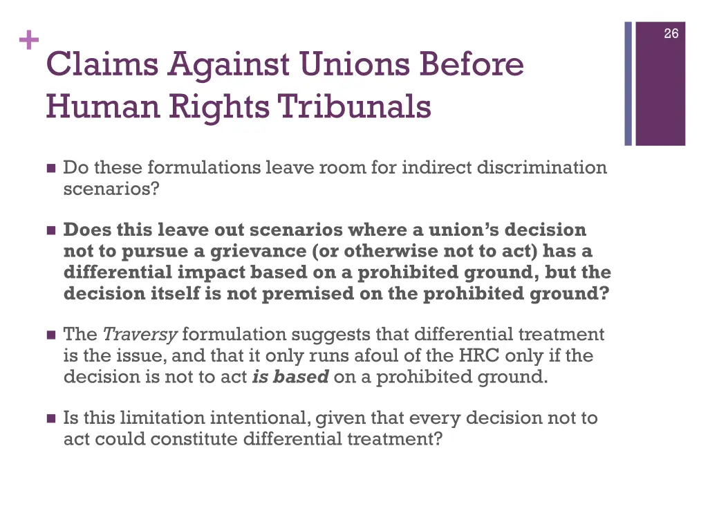 claims against unions before human rights 10