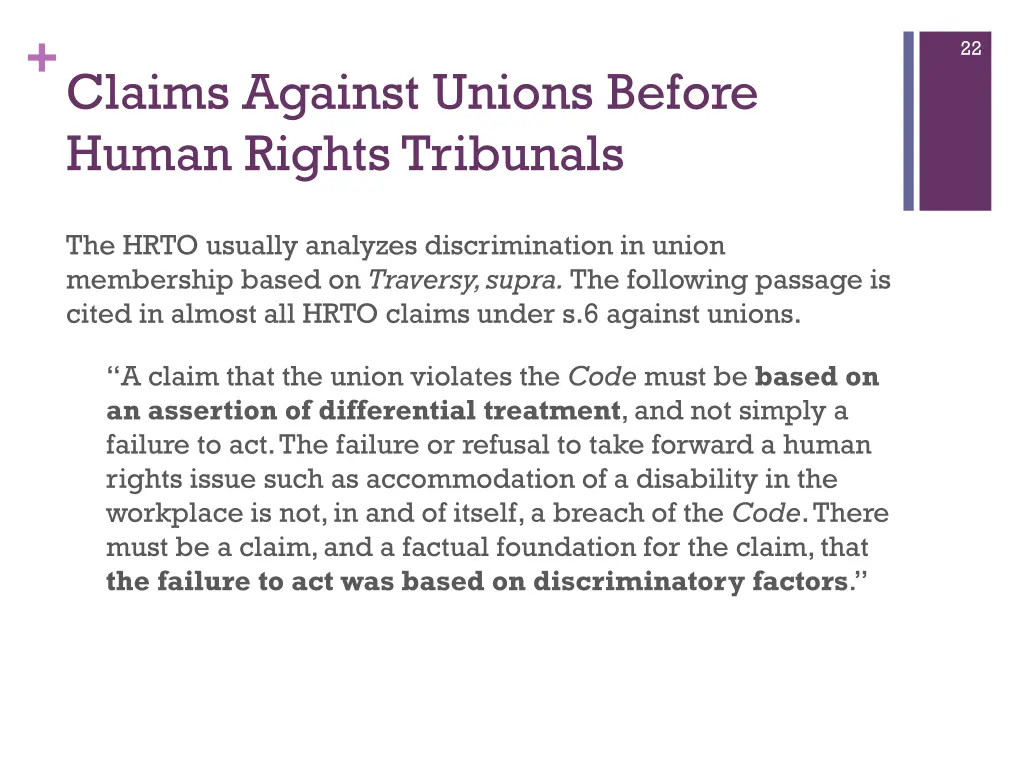 claims against unions before human rights 6