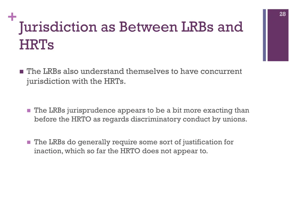 jurisdiction as between lrbs and hrts 1