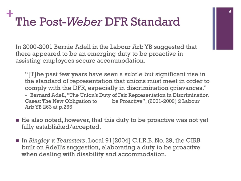 the post weber dfr standard 1