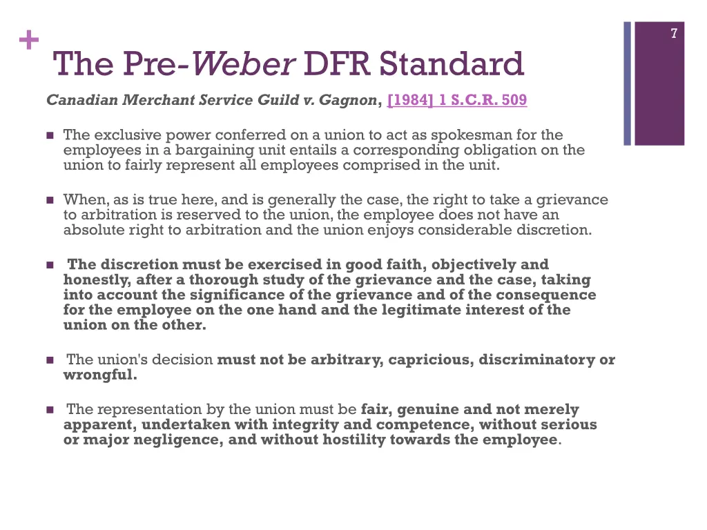 the pre weber dfr standard canadian merchant