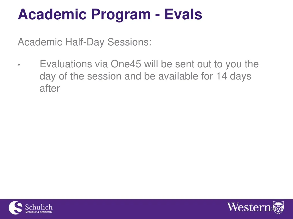 academic program evals