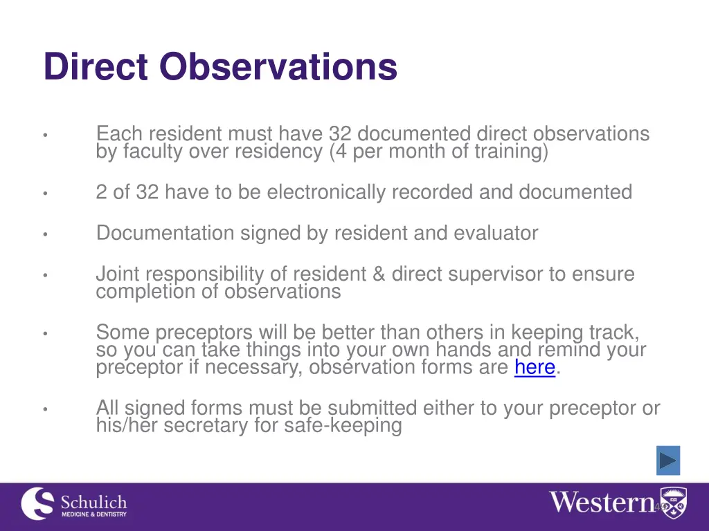 direct observations