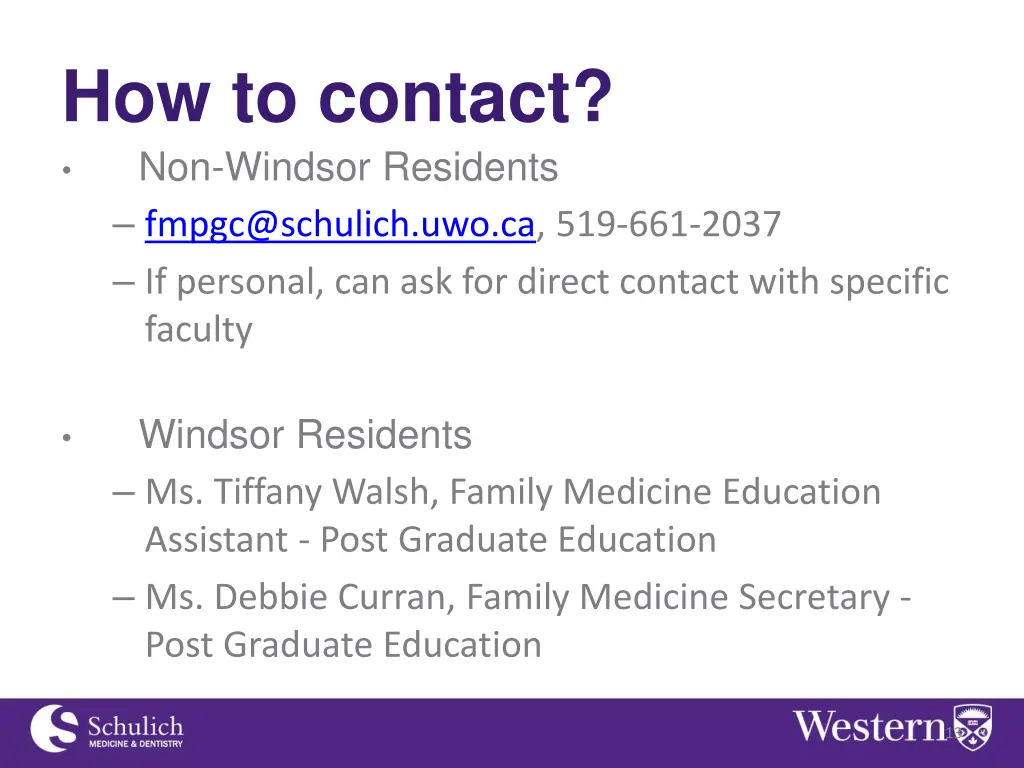 how to contact non windsor residents