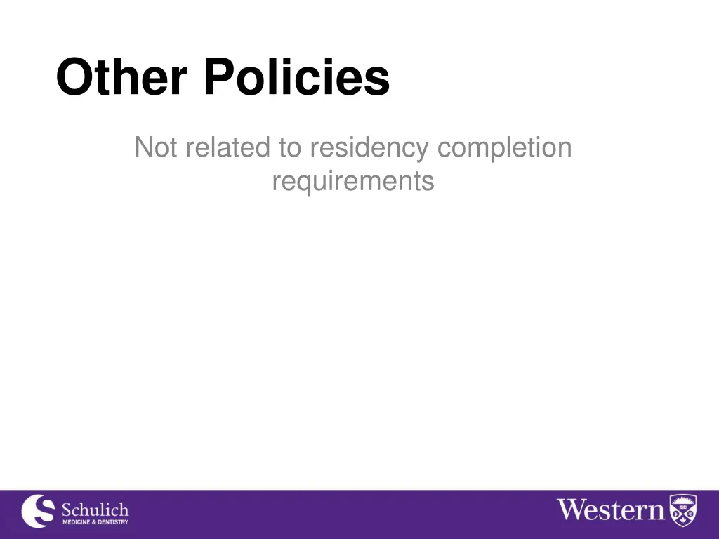 other policies