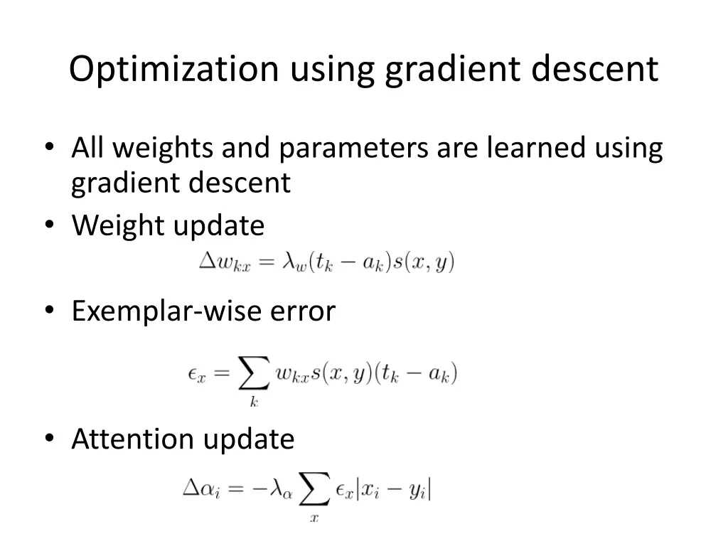 optimization using gradient descent