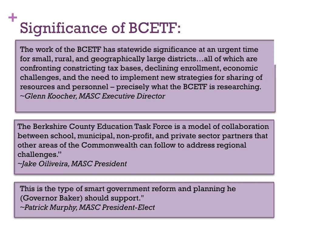 significance of bcetf