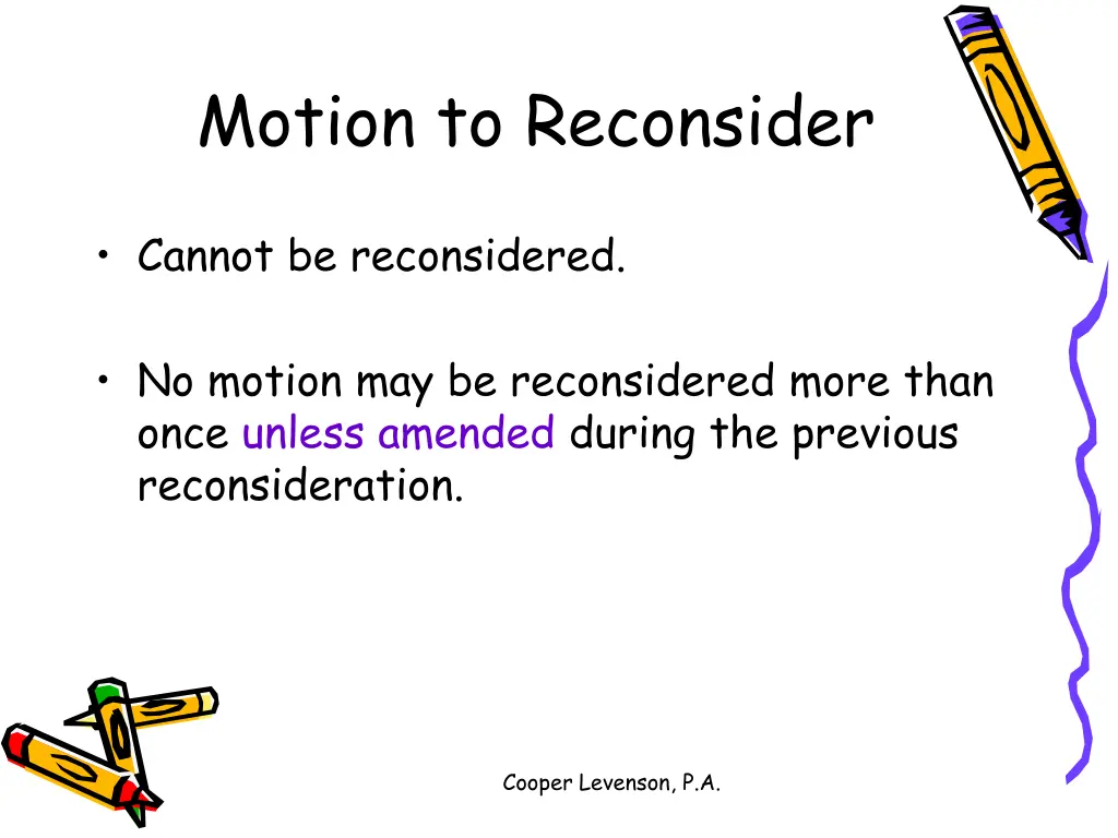 motion to reconsider