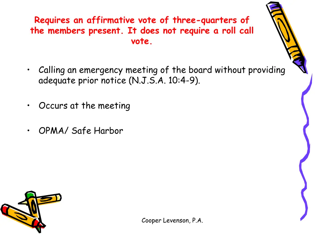 requires an affirmative vote of three quarters