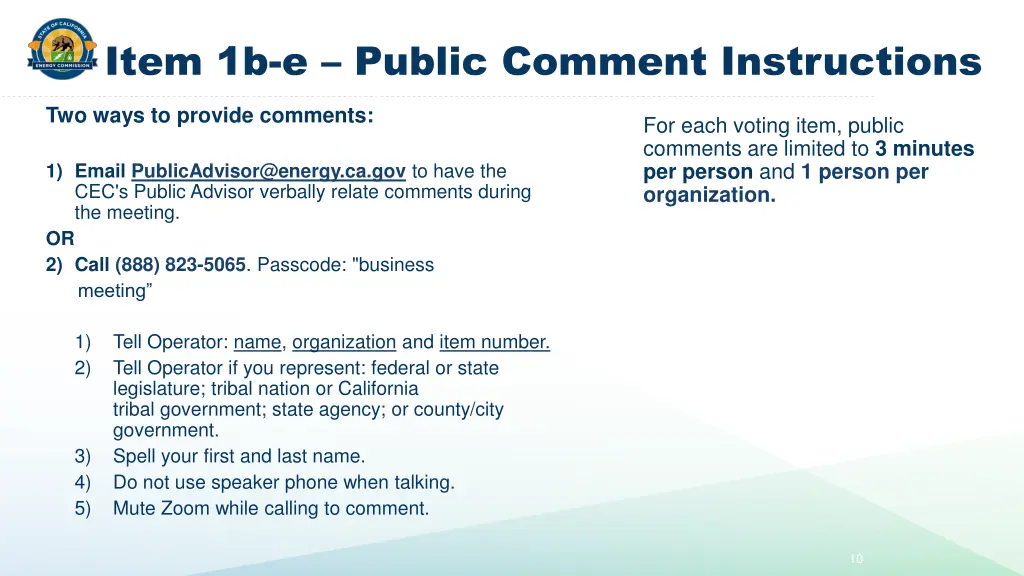 item 1b e public comment instructions