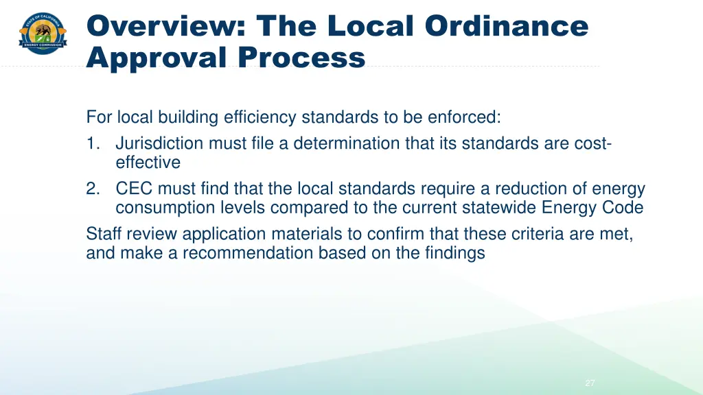 overview the local ordinance approval process