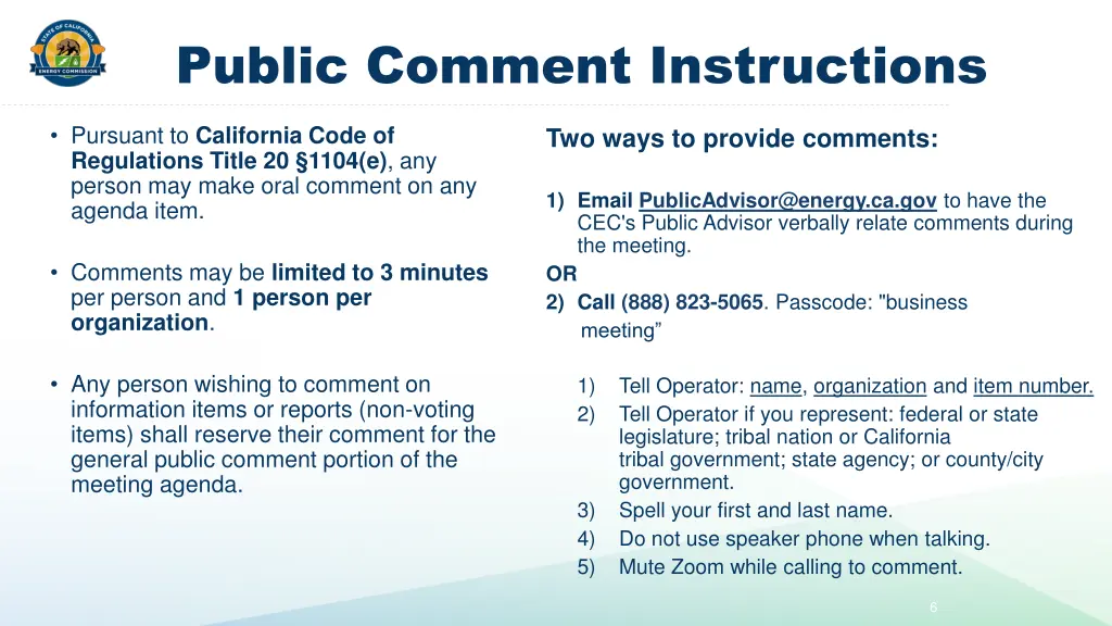 public comment instructions