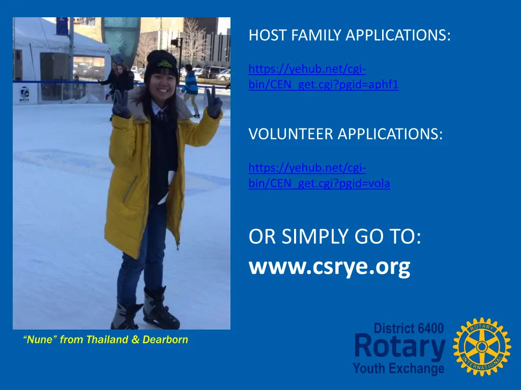 host family applications