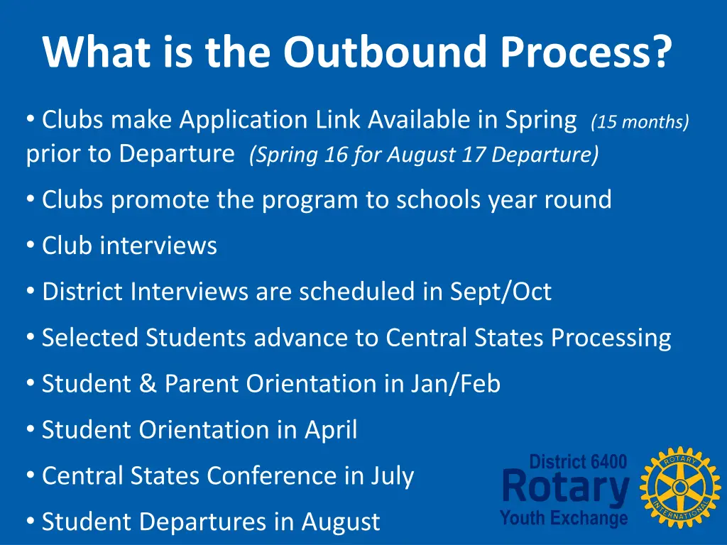 what is the outbound process