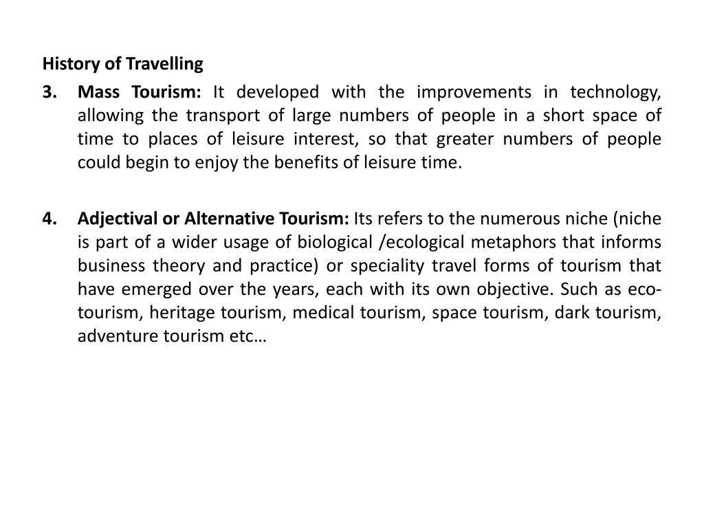 history of travelling 3 mass tourism it developed