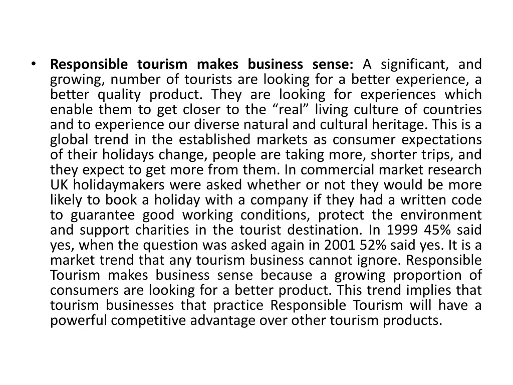 responsible tourism makes business sense