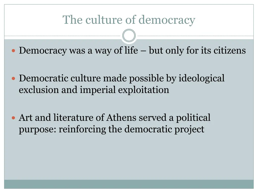 the culture of democracy 1