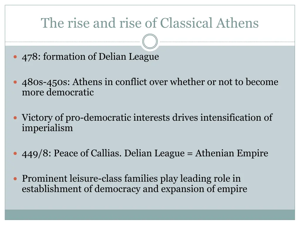 the rise and rise of classical athens