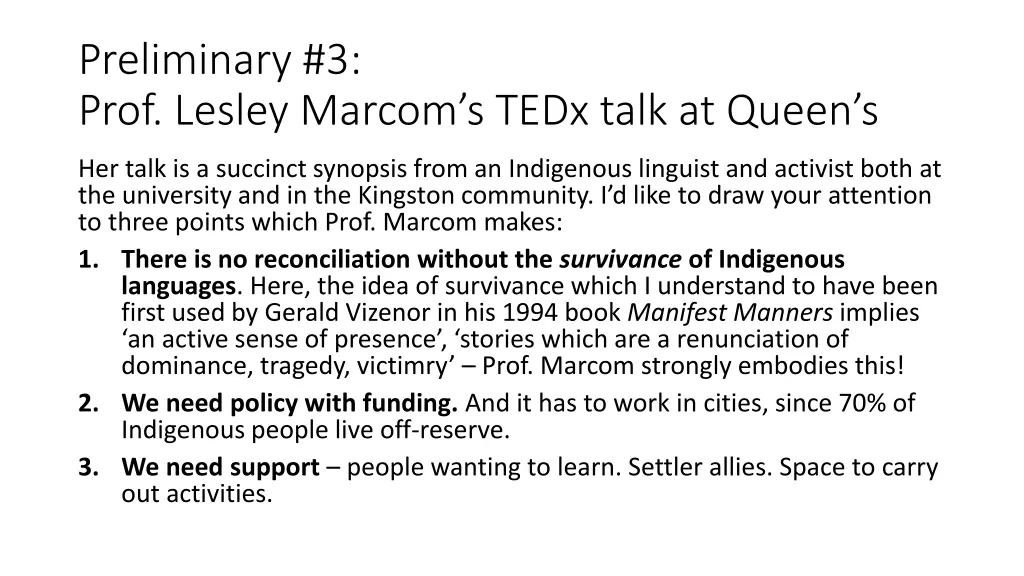 preliminary 3 prof lesley marcom s tedx talk