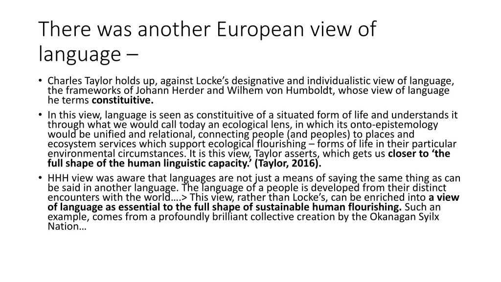 there was another european view of language