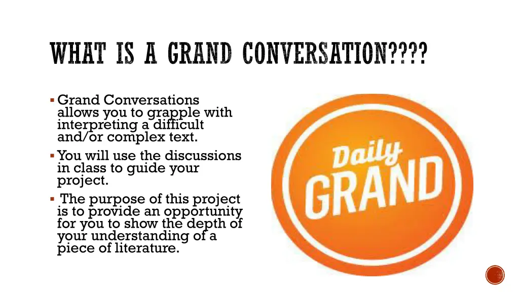 what is a grand conversation