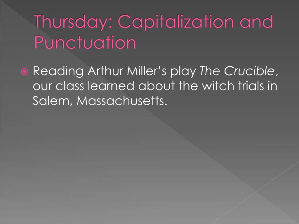 thursday capitalization and punctuation 1