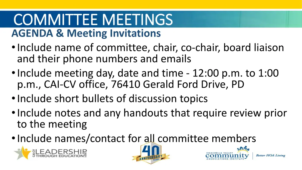 committee meetings committee meetings agenda