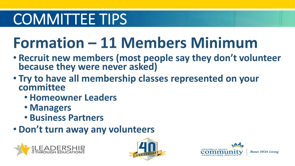 committee tips committee tips formation